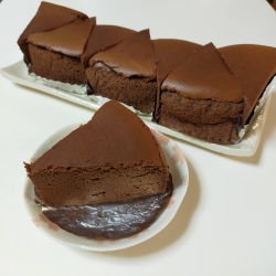 手作りチョコチーズスフレ
