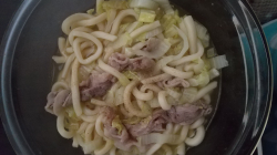 コープおかやま豚で美味しいうどん