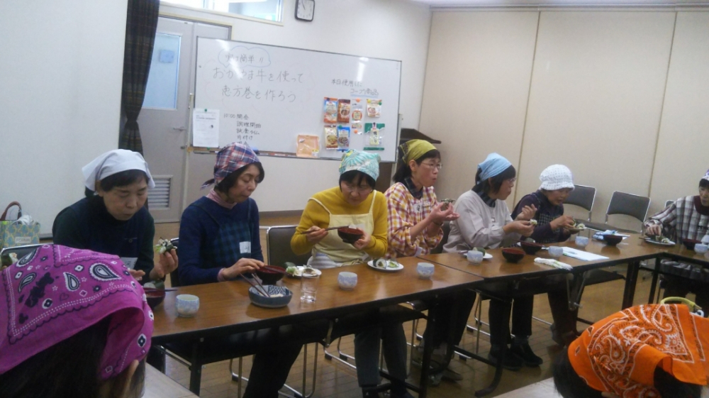 実は簡単!おかやま牛を使って恵方巻を作ろう
【井笠エリア鴨方東コープ委員会】