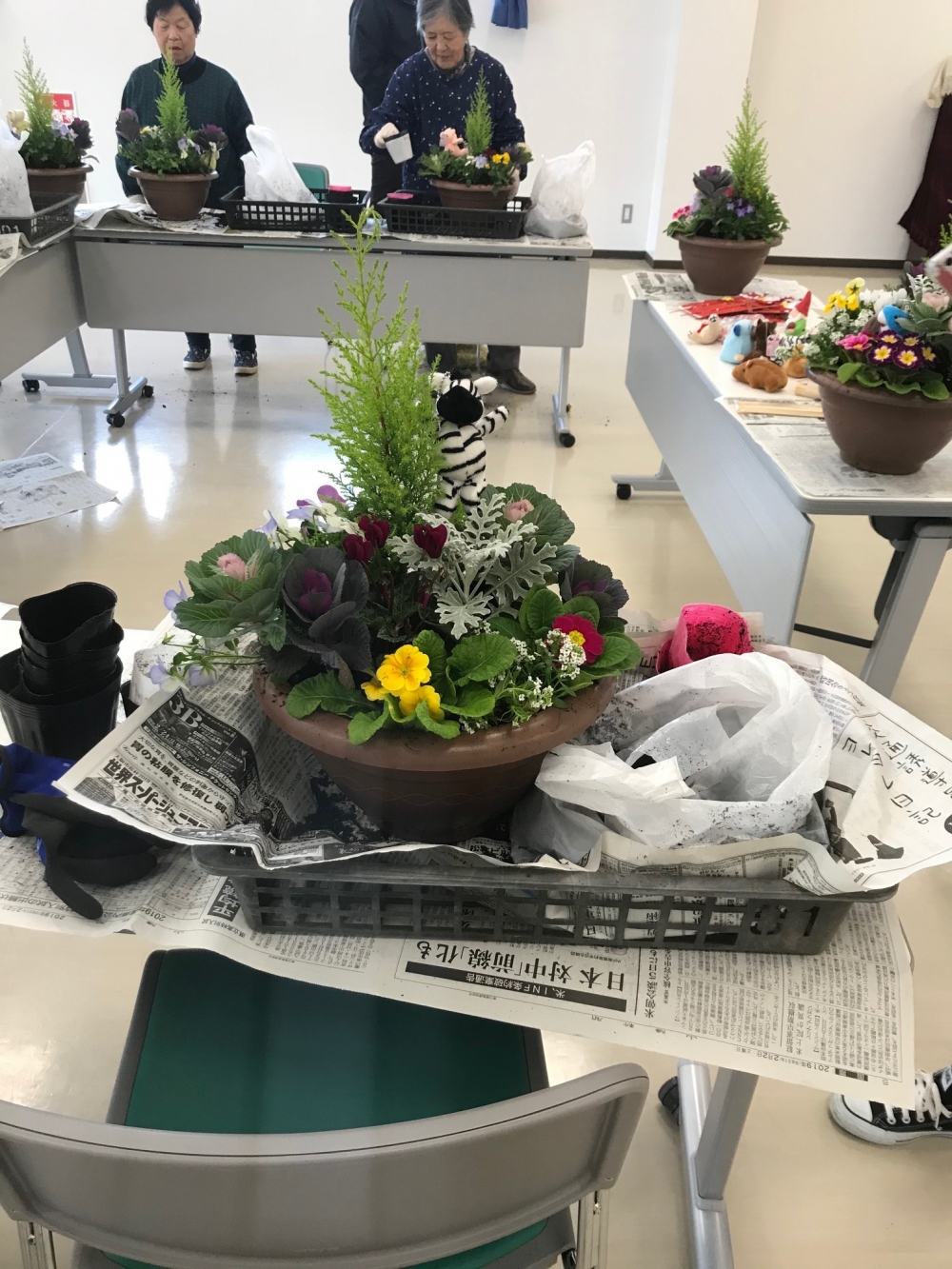 冬の寄せ植えを作ろう!! 
【備北エリア昭和コープ委員会】