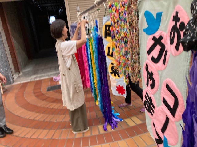 平和の波「ふき流し」参加
【岡山東エリア未来つながるPJ】