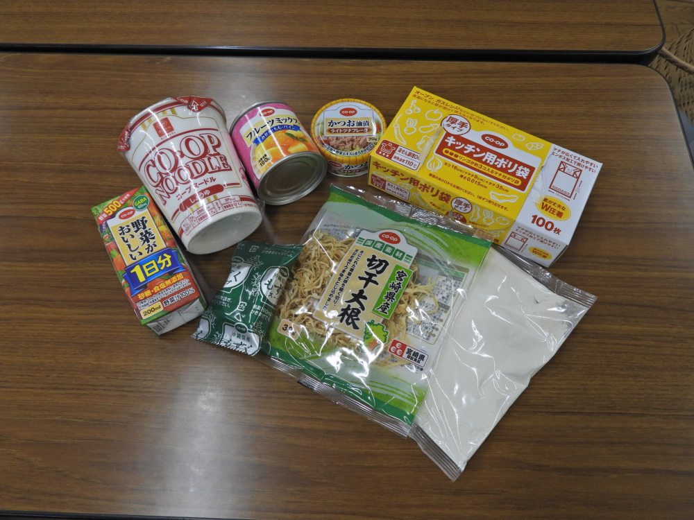 備えて安心　防災クッキング
【井笠エリアラブ♡コープ委員会】