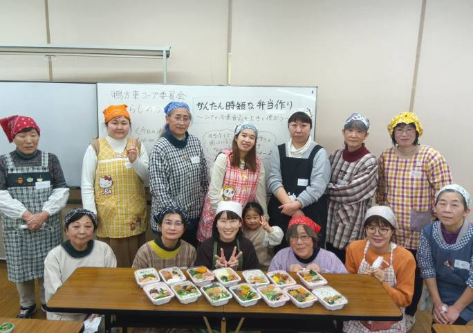 かんたん時短な弁当作り ～コープの冷凍食品を上手に使おう～
【井笠エリア鴨方東コープ委員会】